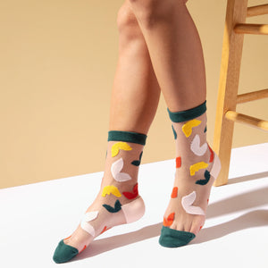 Sheer Socks in Fronds