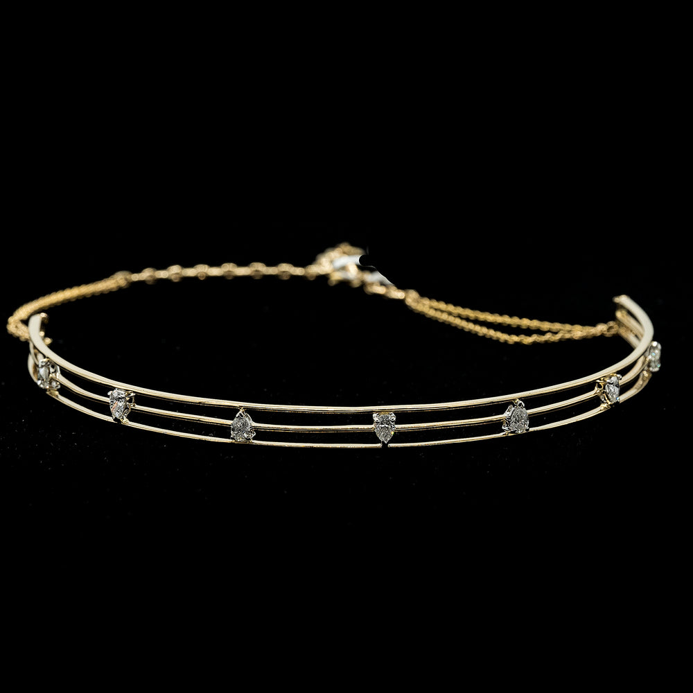 Pear Diamond Choker - YG