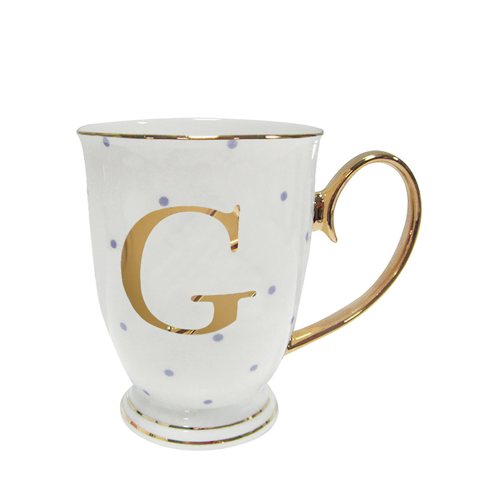 Bloomsbury Mug with Gold Monogram