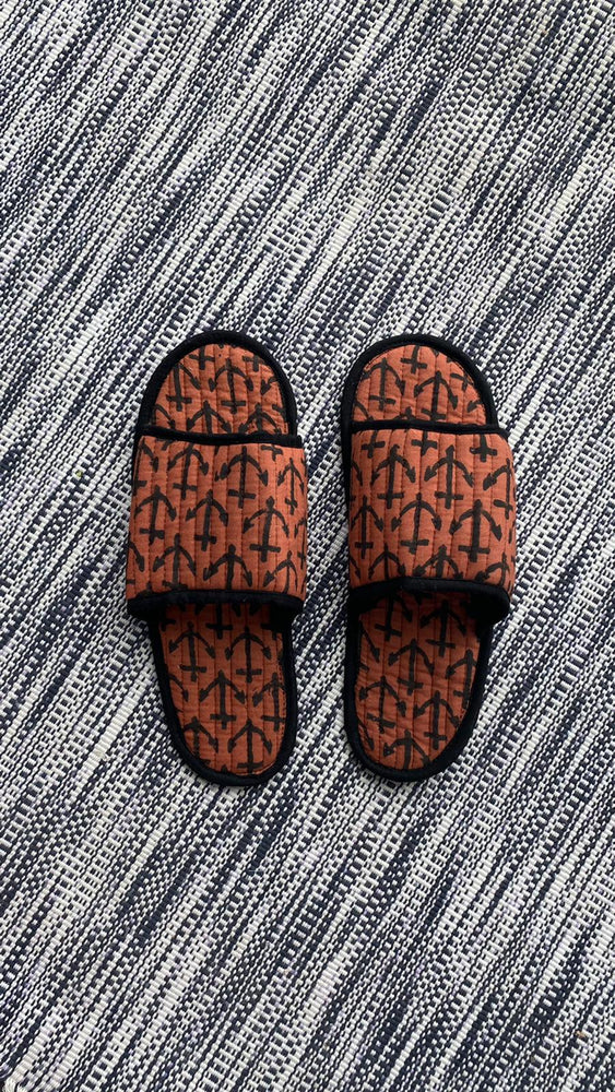 COTTON SLIPPERS - Anchor Terracotta