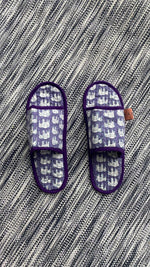 COTTON SLIPPERS - Purple Elephant