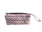 COTTON TOILETRY BAG - Andalusia Dark Pink Star