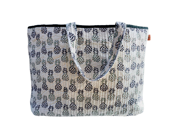 COTTON BEACH BAG - Pineapple