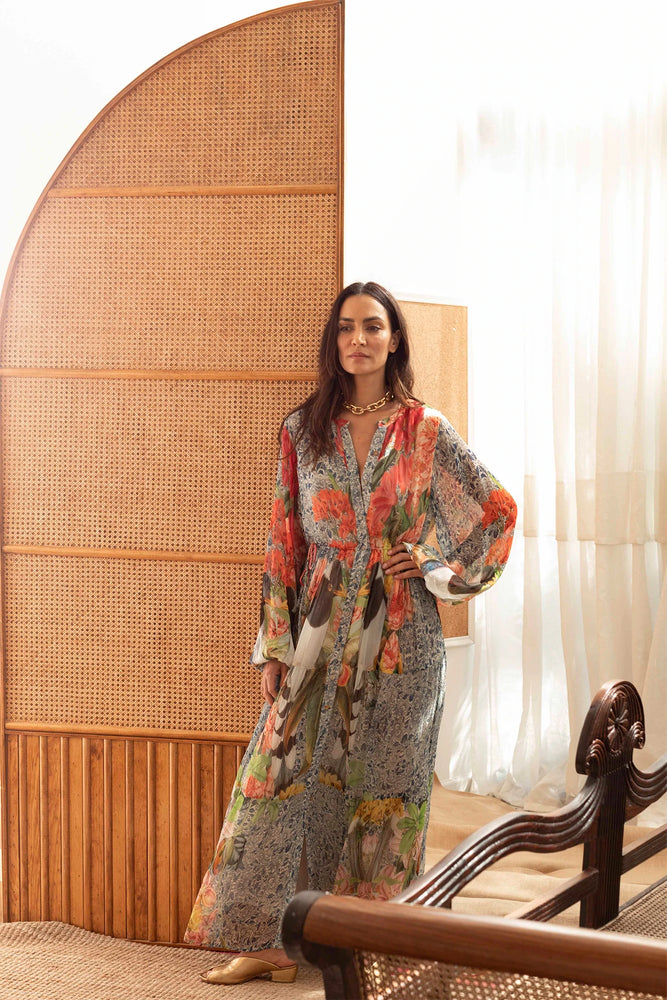 Josefina Dress Selva Birds