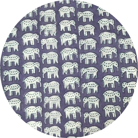 COTTON LONG SLEEVES ROBES ELEPHANT PRINTS